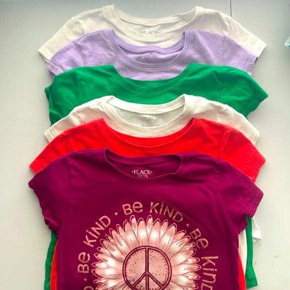 Lot of 6 Children's Place Short Sleeve Graphic T-shirt Size M 7/8 - Picture 1 of 8